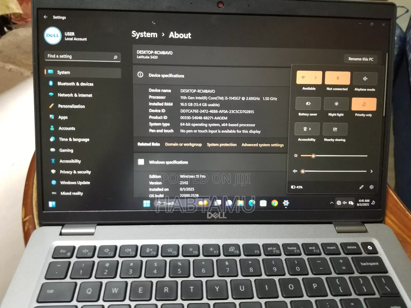 Laptop Dell Latitude 5420 16GB Intel Core I5 SSD 256GB