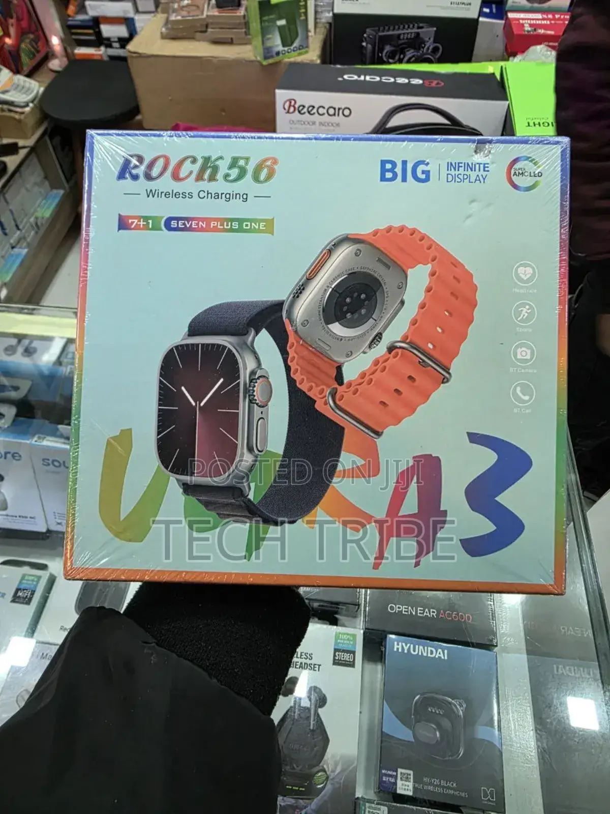 Rock56 Ultra 3 Original Smartwatch With 8 Total Watch Straps.