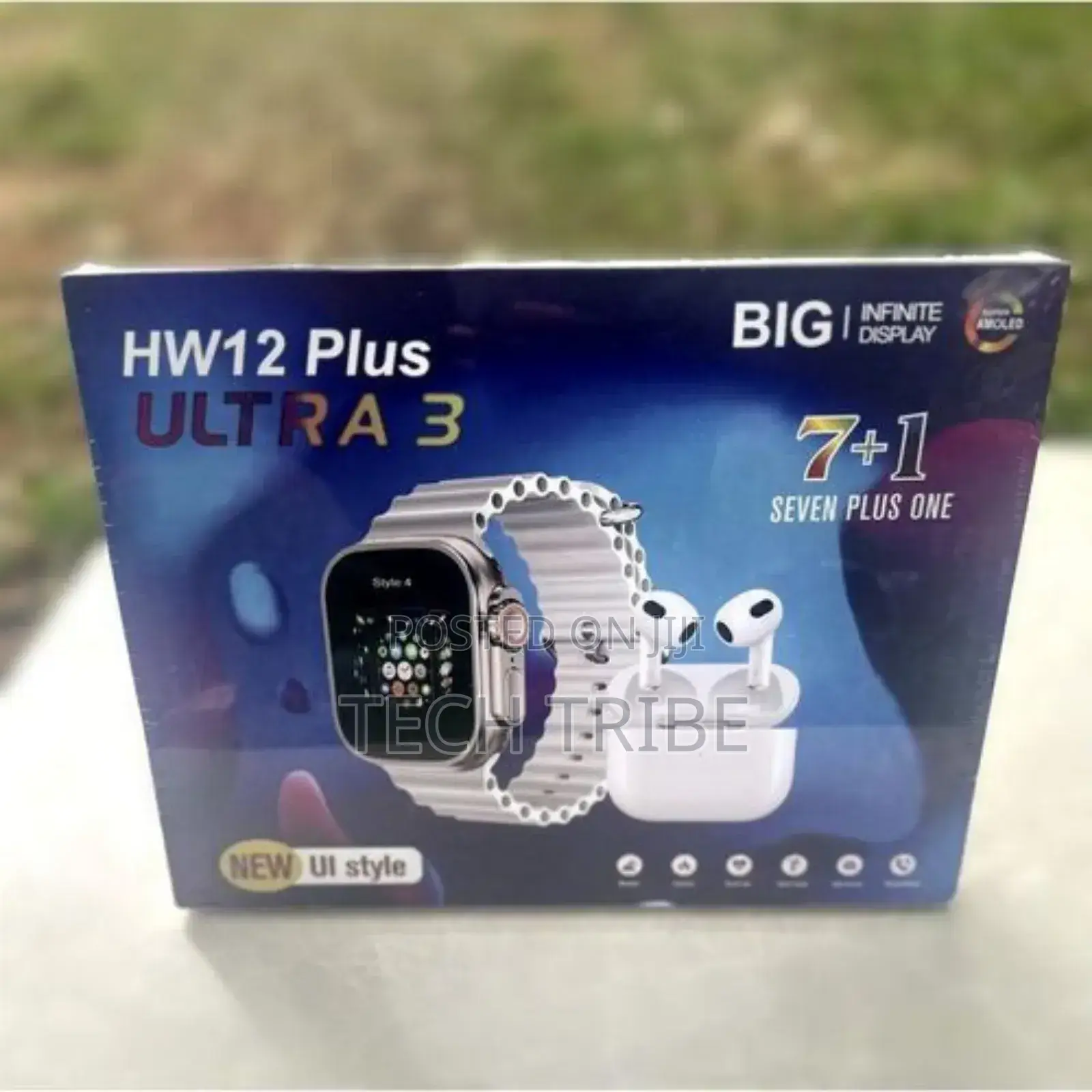 Hw36 Ultra 3 Smartwatch 7 Extra Watch Straps With Airpods Gift