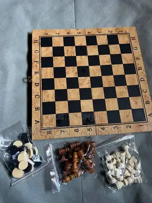 Photo - 3in1 Wooden Game Set | [Chess+ Checkers ] | 3በ1 ጨዋታ [ ቼዝ + ዳማ ]
