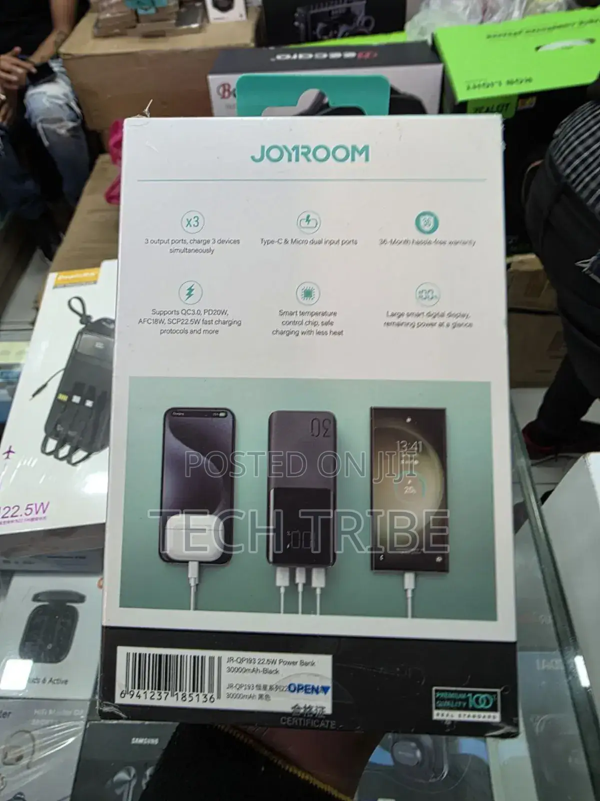 Joyroom Jr-Qp193 22.5w Original Power Bank 30,000mah