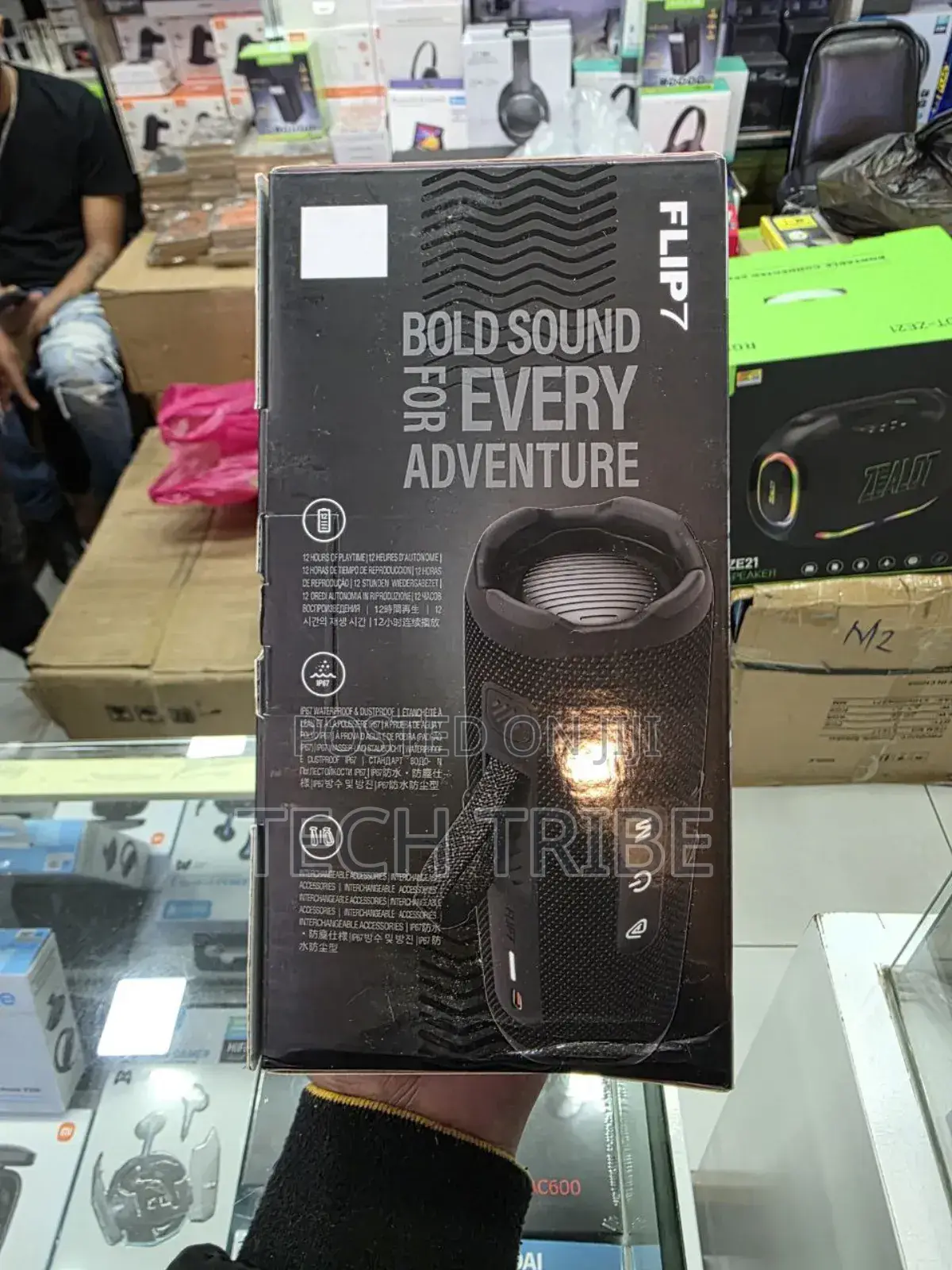 JBL Flip 7 Original Portable Speaker Up to 14 Hours of Music Playtime.
