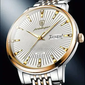 Poedagar Men Wristwatch Stainless Steel Mens Sports Quartz Watches