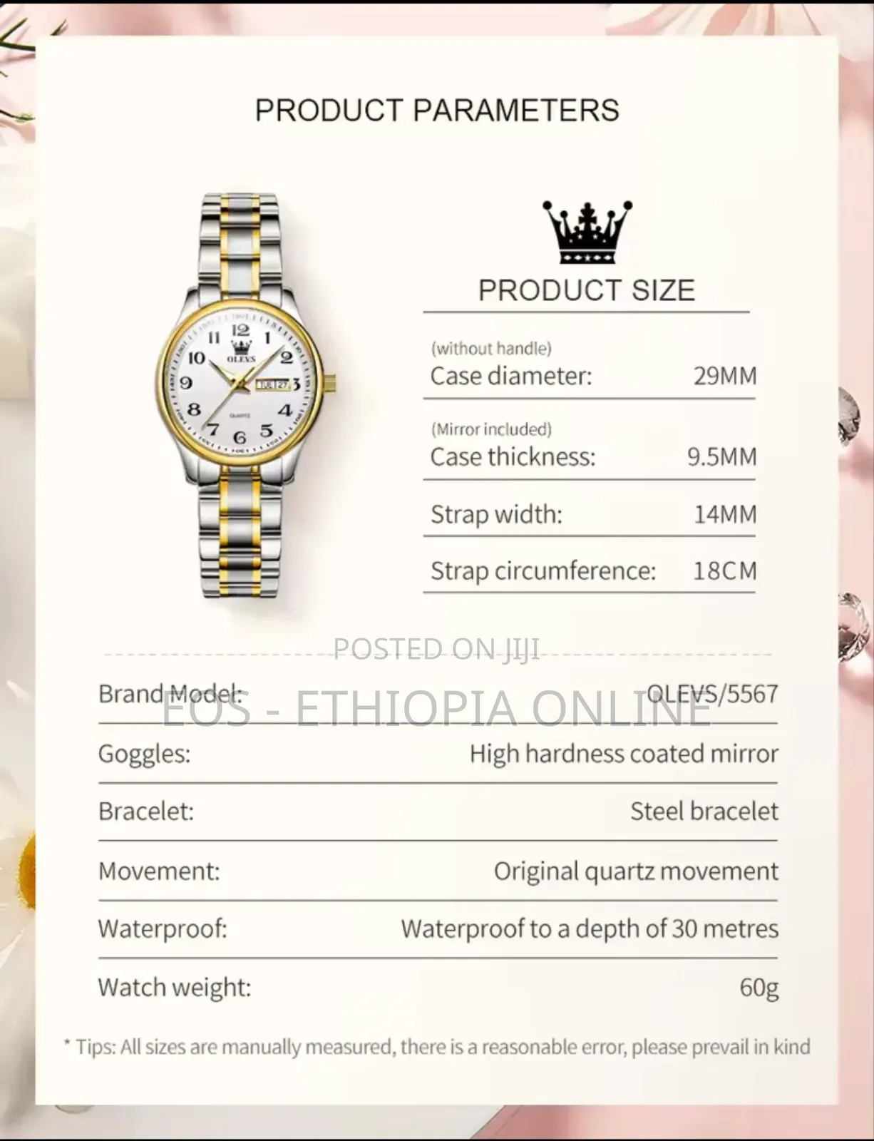 Olevs Brand Quartz Women's Watch [Preorder]