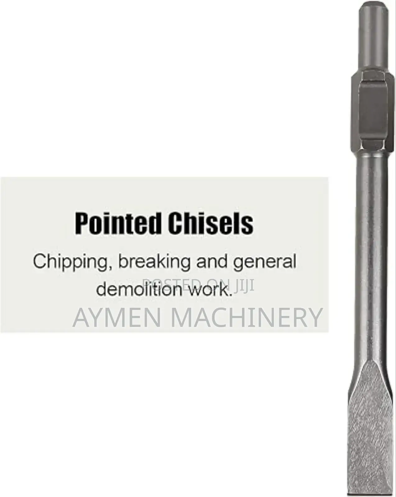 የጃክ ሀመር ፑንታ SDS Hex Chisel Set for Demolition Breaker Jackhammer