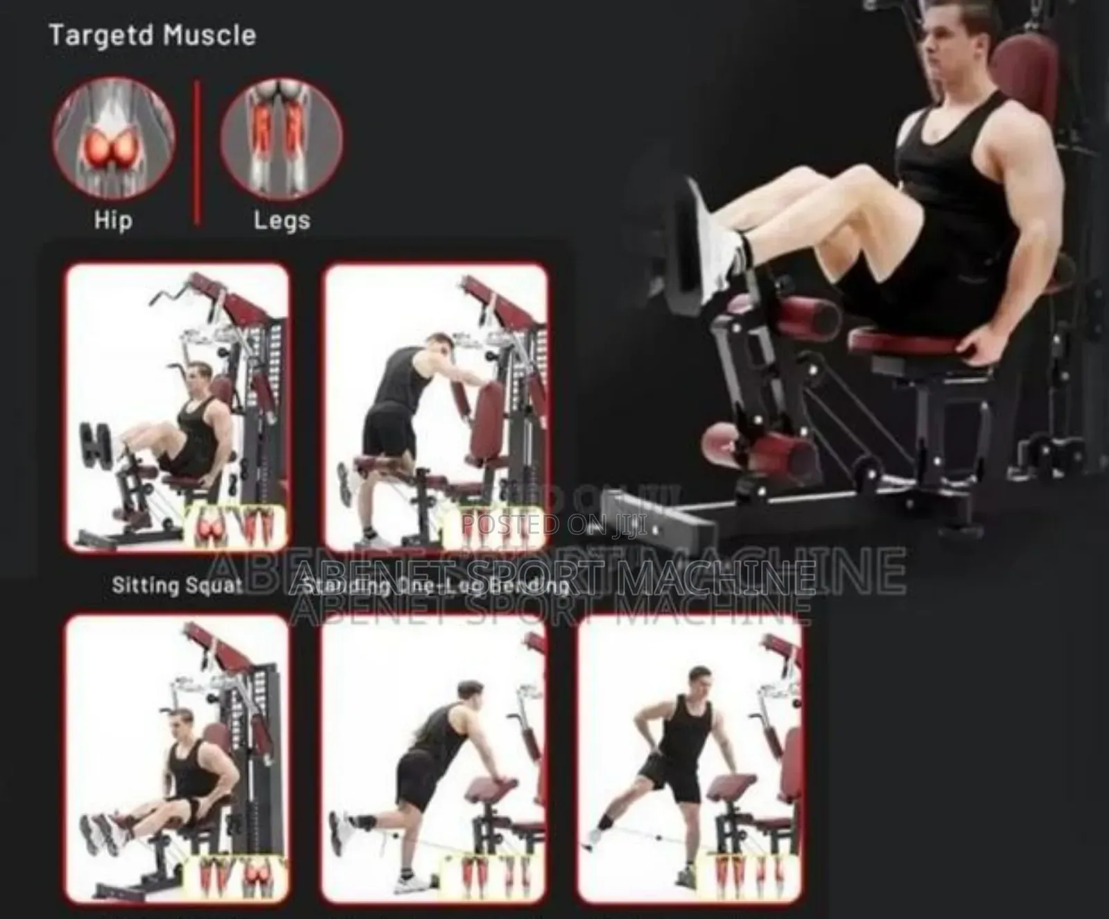 የአዉሮጳዉያን ስታንዳርድ Sparnod Multiple Function 2 Station Home Gym