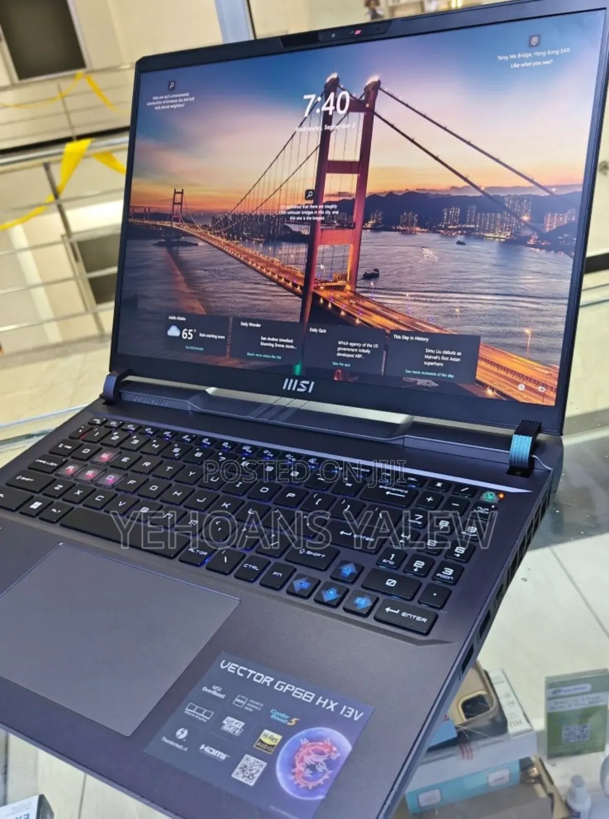 New Laptop MSI Vector GP68 HX 13V 16GB Intel Core I9 SSD 1T