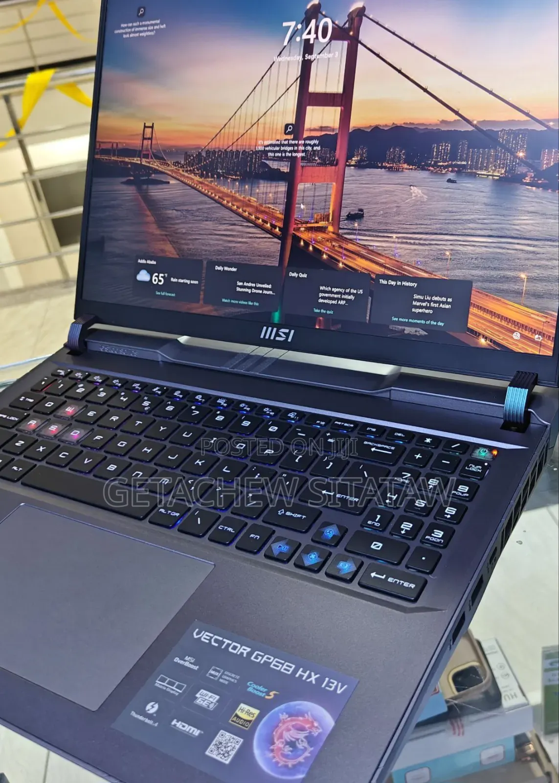 New Laptop MSI Vector GP68 HX 13V 16GB Intel Core I9 SSD 1T