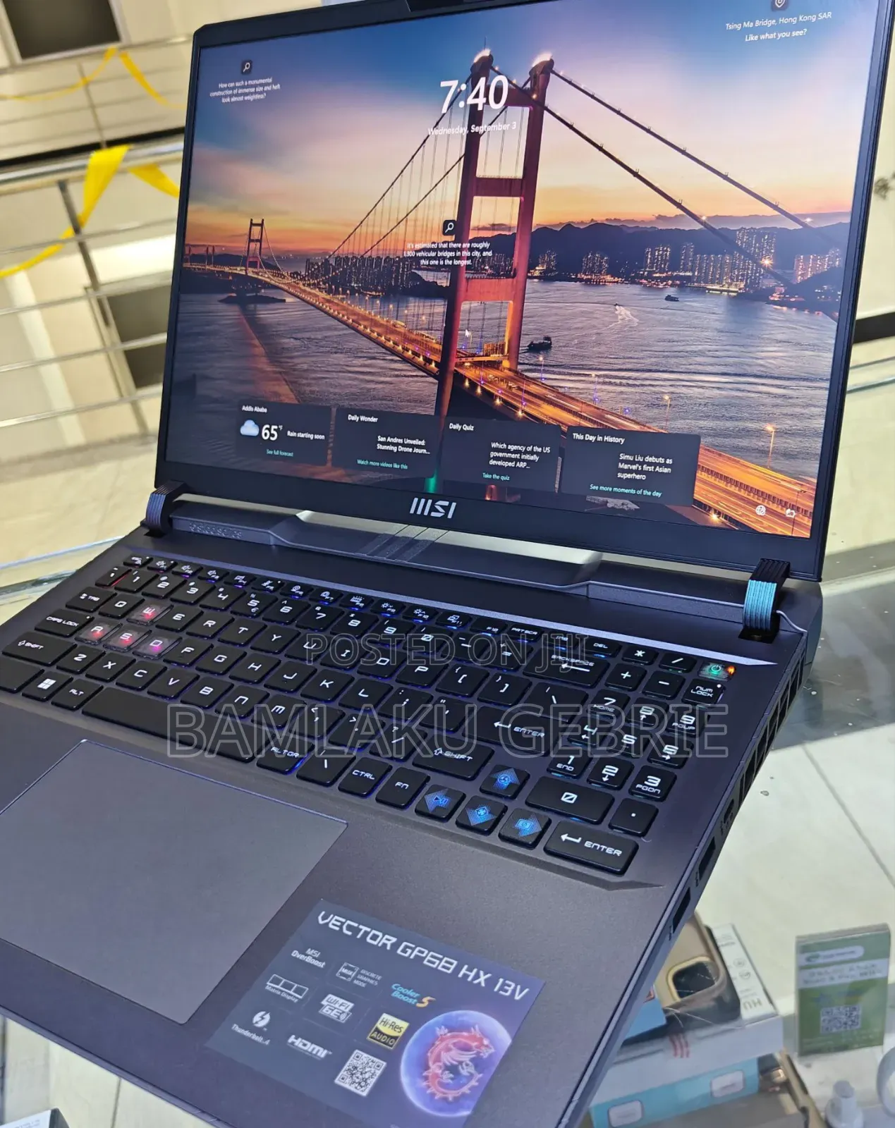 New Laptop MSI Vector GP68 HX 13V 16GB Intel Core I9 SSD 1T