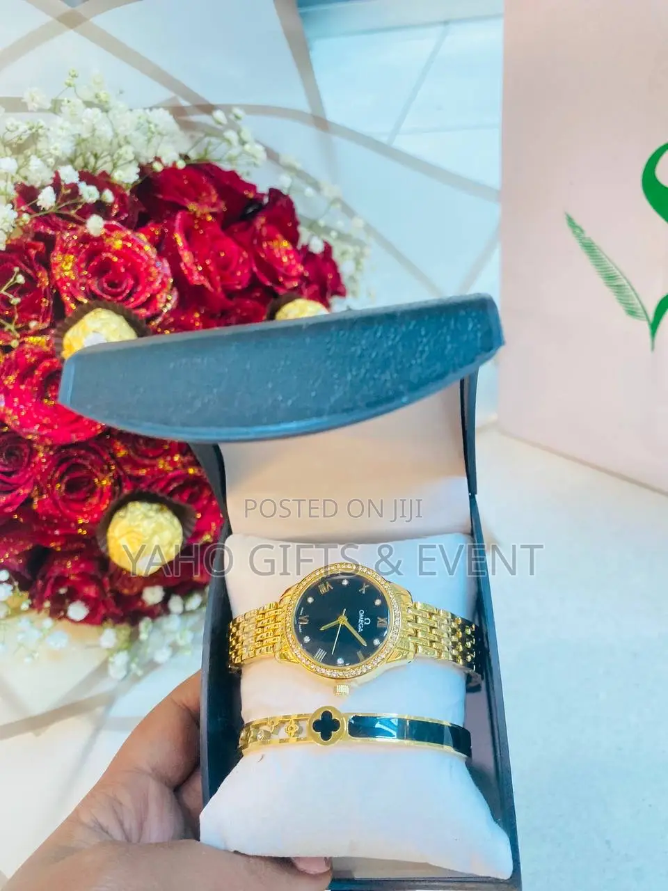 Flower With Brand Watch Gift