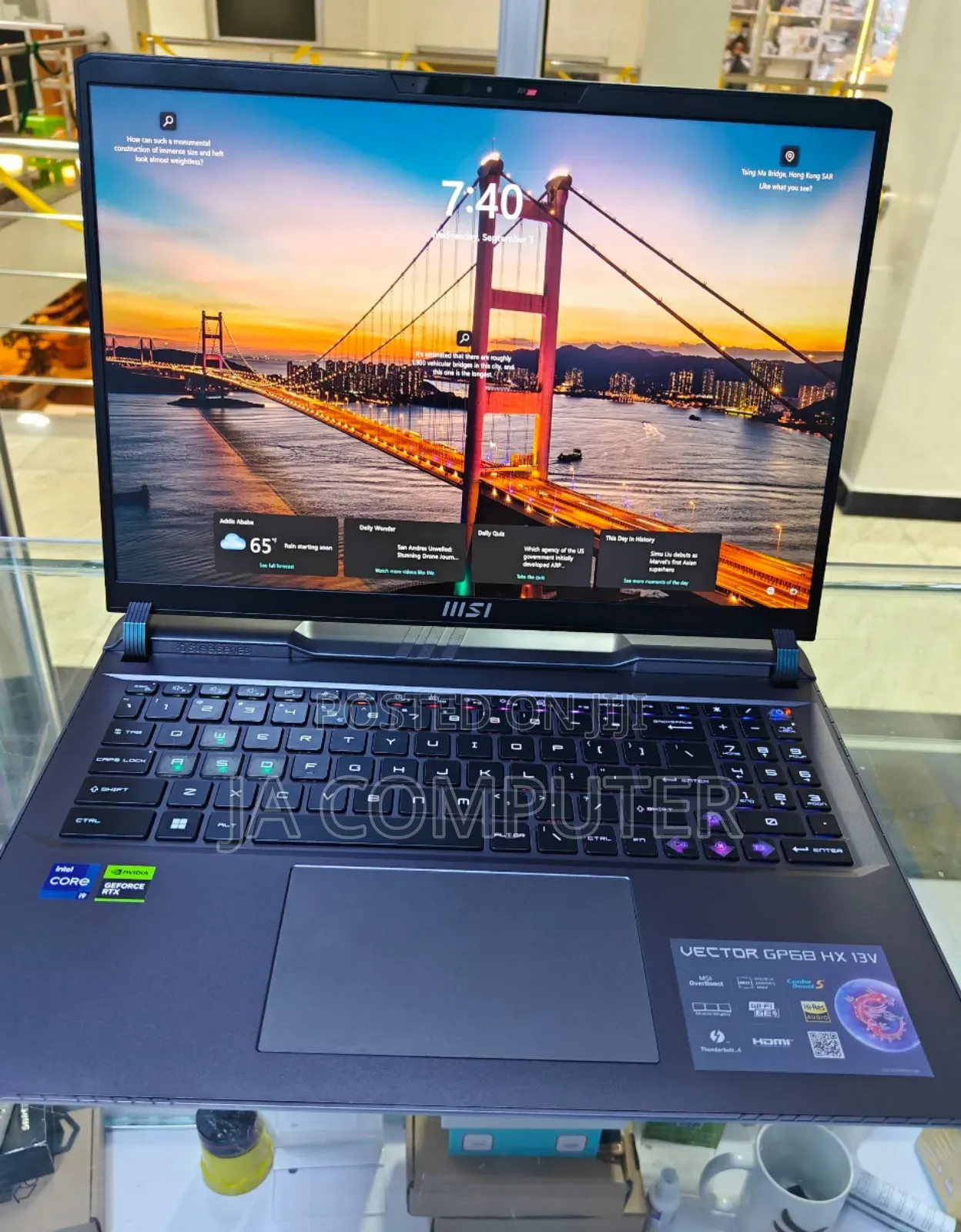 New Laptop MSI Vector GP68 HX 13V 16GB Intel Core I9 SSD 1T