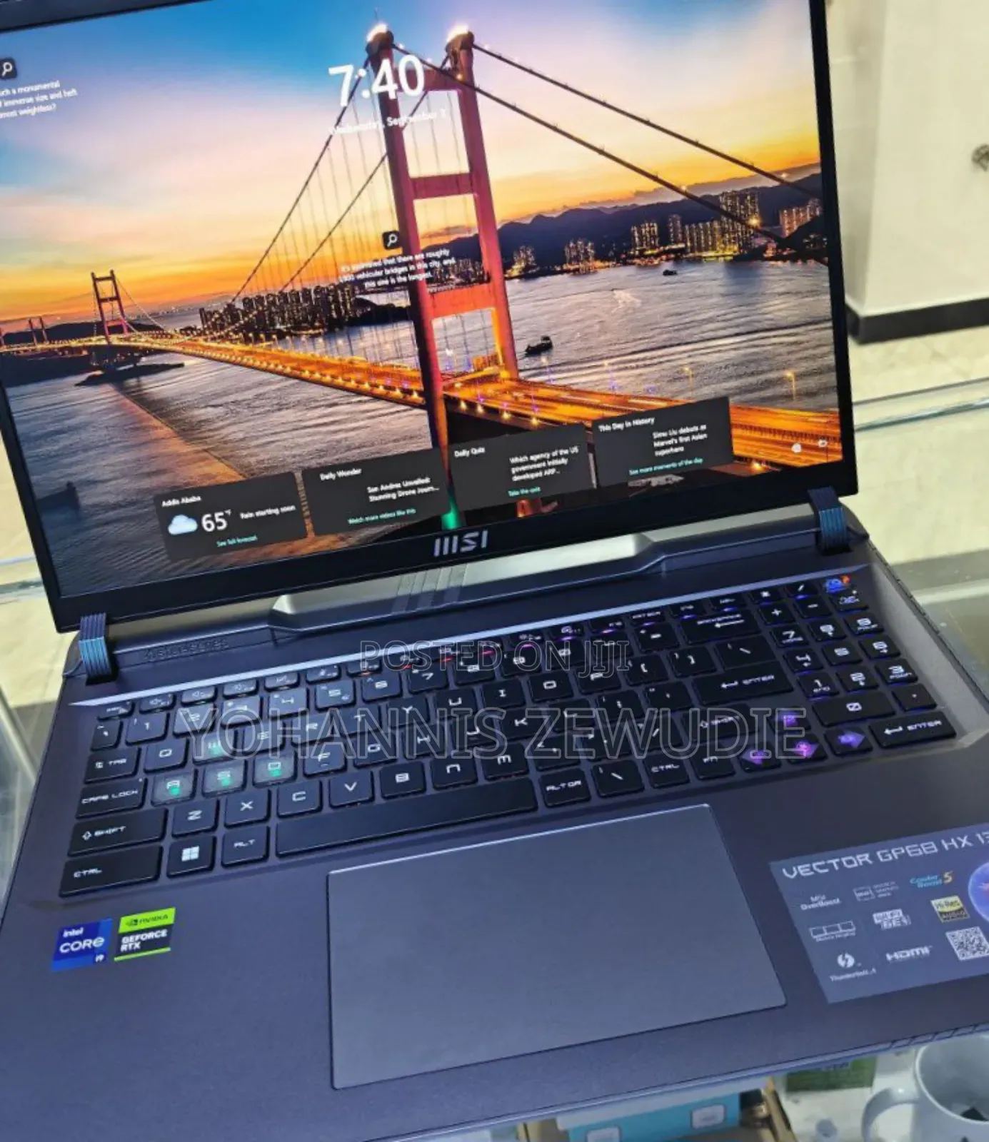 New Laptop MSI Vector GP68 HX 13V 16GB Intel Core I9 SSD 1T