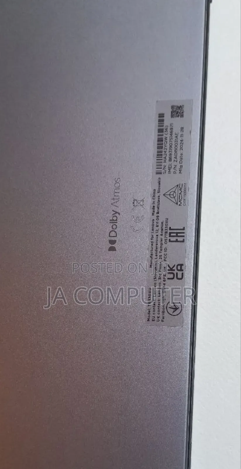 New Lenovo Tab M11 128 GB Black