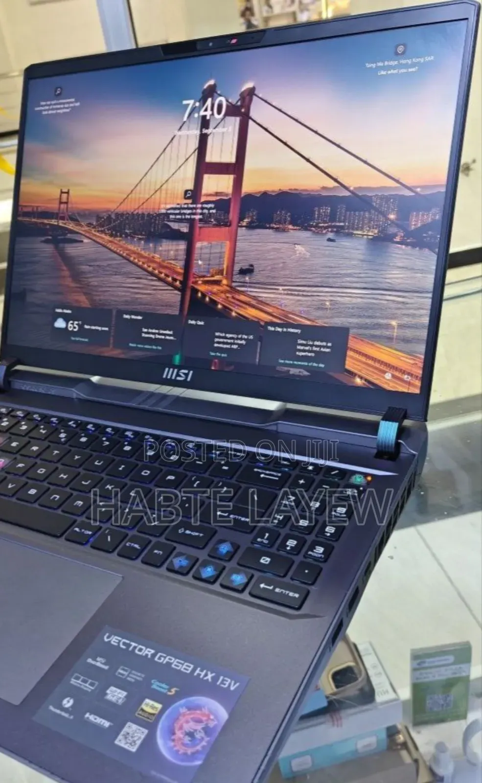 New Laptop MSI Vector GP68 HX 13V 16GB Intel Core I9 SSD 1T