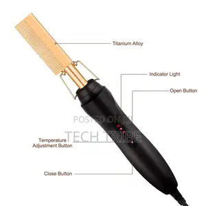 Electric Press Comb - Achieve Sleek Frizz-Free Hair in Minutes!