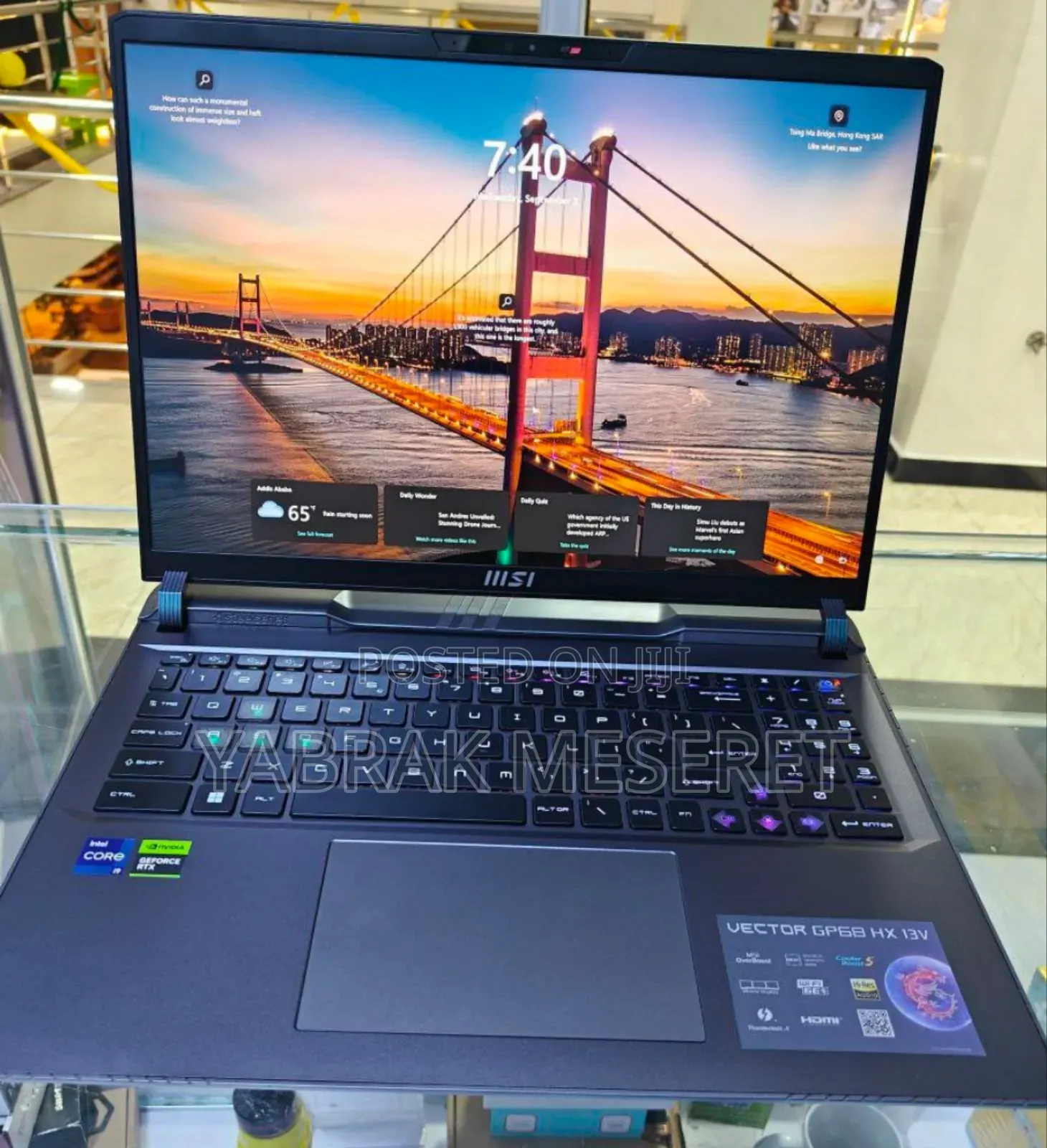 New Laptop MSI 16GB Intel Core I7 SSD 1T