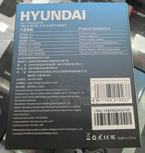 Hyundai Hy-Y26 Original Wireless Earphone Your Perfect Audio Companion