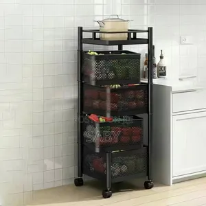 5 Layer Moveable Kitchen Storage Rack