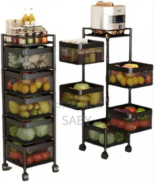5 Layer Moveable Kitchen Storage Rack
