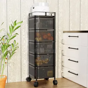 5 Layer Moveable Kitchen Storage Rack
