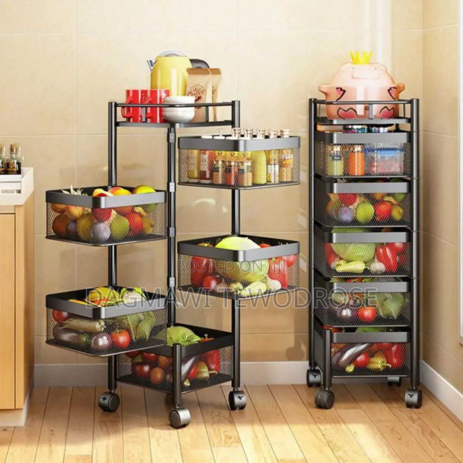 5 Layer Moveable Kitchen Storage Rack