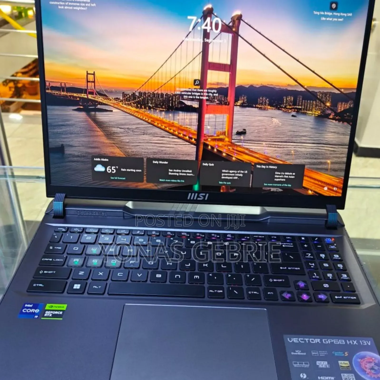 New Laptop MSI 16GB Intel Core I9 SSD 1T