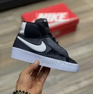 Photo - Nike Blazer Mid Black X White Rubber Sole