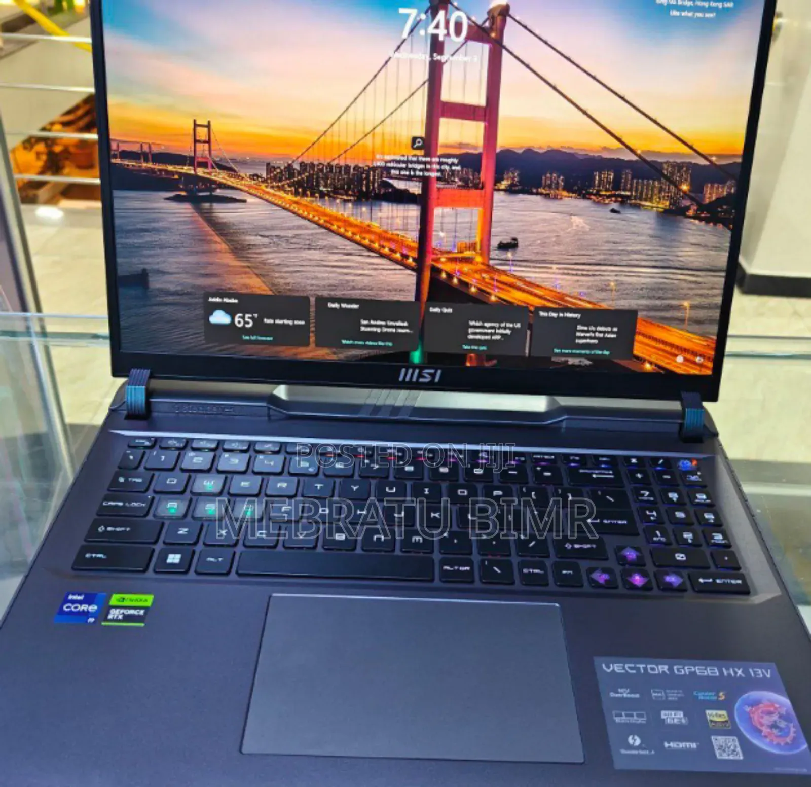 New Laptop MSI Vector GP68 HX 13V 16GB Intel Core I9 SSD 1T