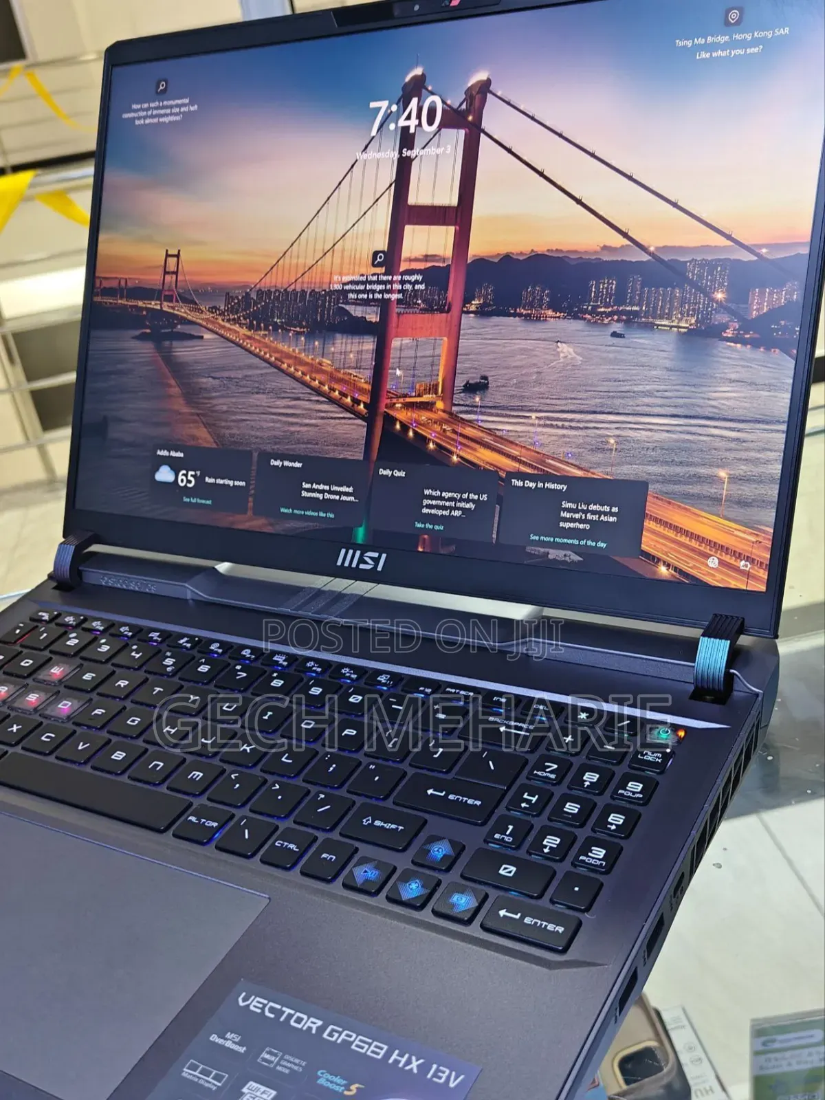 New Laptop MSI Vector GP68 HX 13V 16GB Intel Core I9 SSD 1T