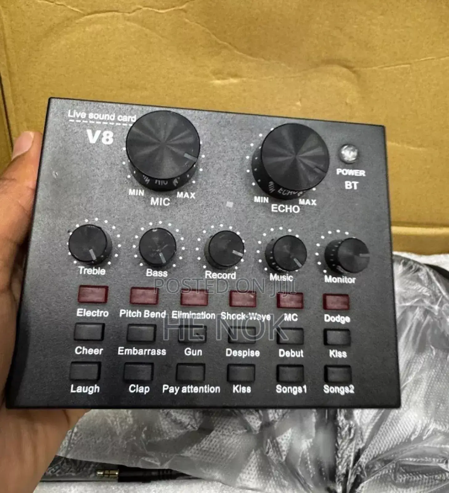 Condenser Microphone Bundle With V8 Sound Card