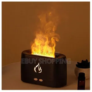 Photo - Electric Essential Oil Diffuser With Realistic Flickering Flame
