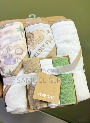 3 Piece Ooded Towel, 3 Piece Washcloths
3ፎጣ 3መጠራረግያ
ማቀፊያ መቀበያ መጠራረግያ