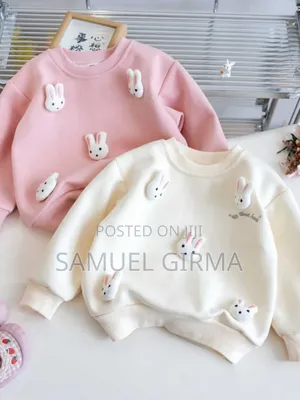 Mk- 0649 Cartoon Rabbit 3d Cute Sweatshirt Size: 1-6 Years