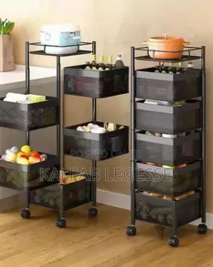 5 Layer Moveable Kitchen Storage Rack