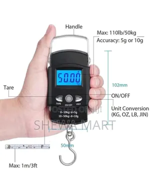Electronic Portable Scale 10g-50kg Luggage Hanging Travel Scale With
