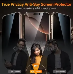 Matte Black Privacy Glass for iPhone 16 Pro