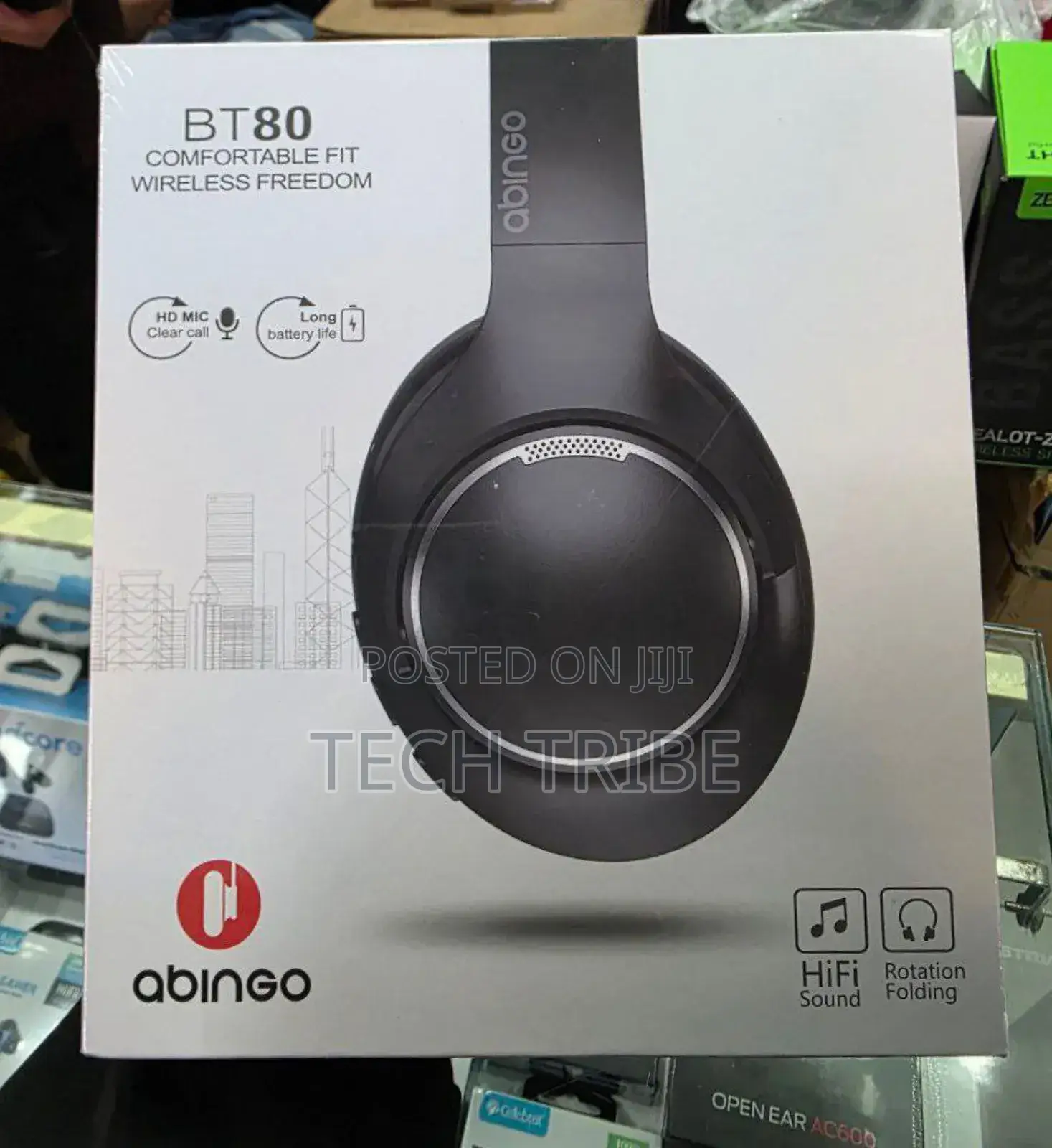 Abingo Bt80 Over-Ear Headphones - Comfortable Fit, Wireless Freedom!