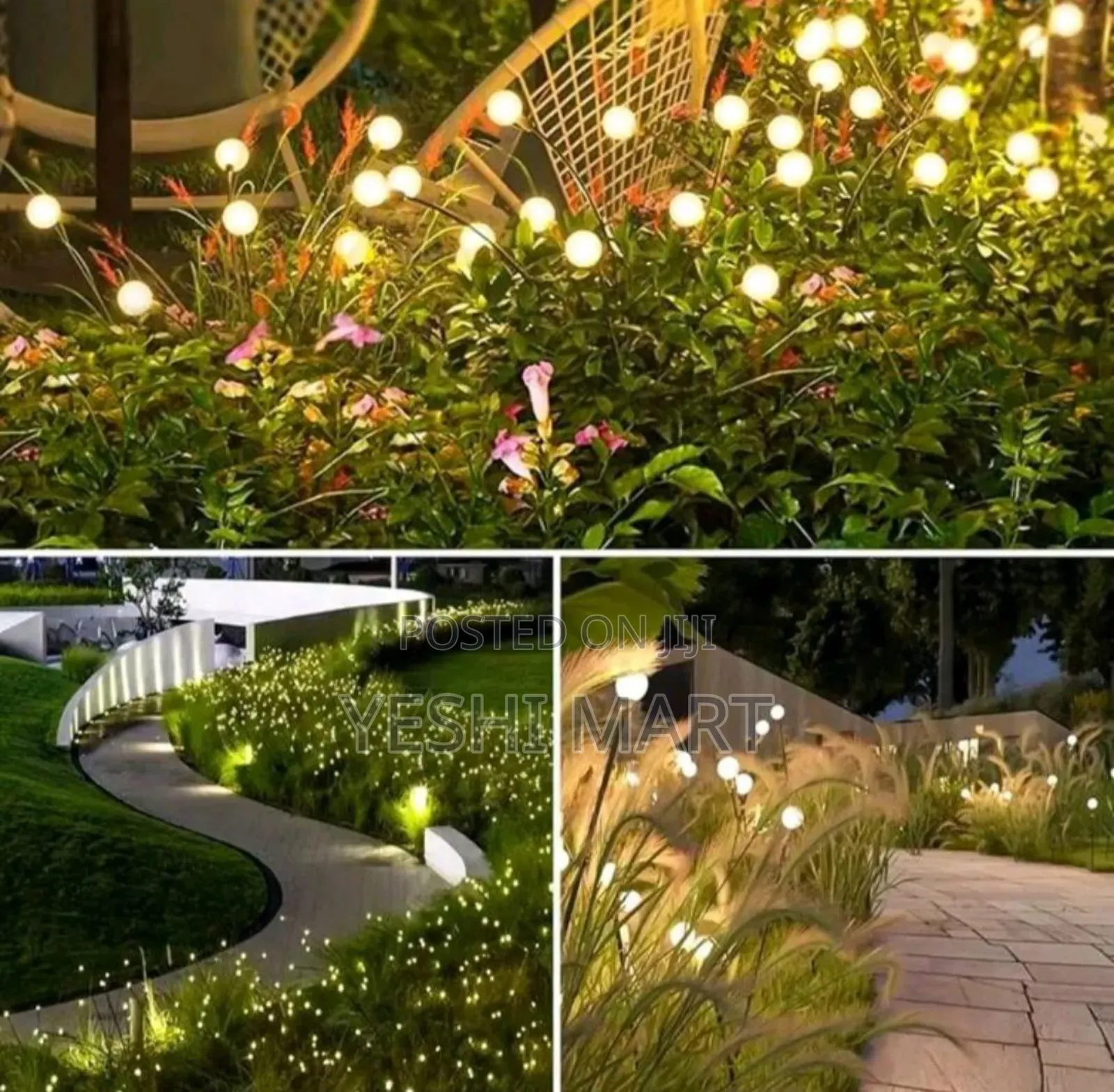 Solar Firefly Lights Led Flickering Fairy Lights, Warm White Glow For