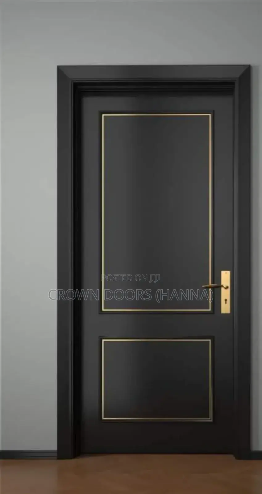 Crown Door Made Up of Wood Fiber, Synthetic Composite Natural Stone.