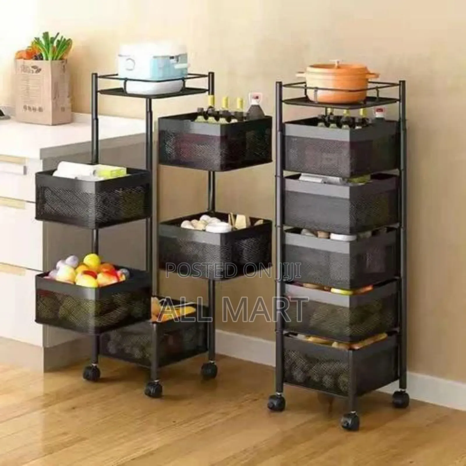 5 Layer Moveable Kitchen Storage Rack