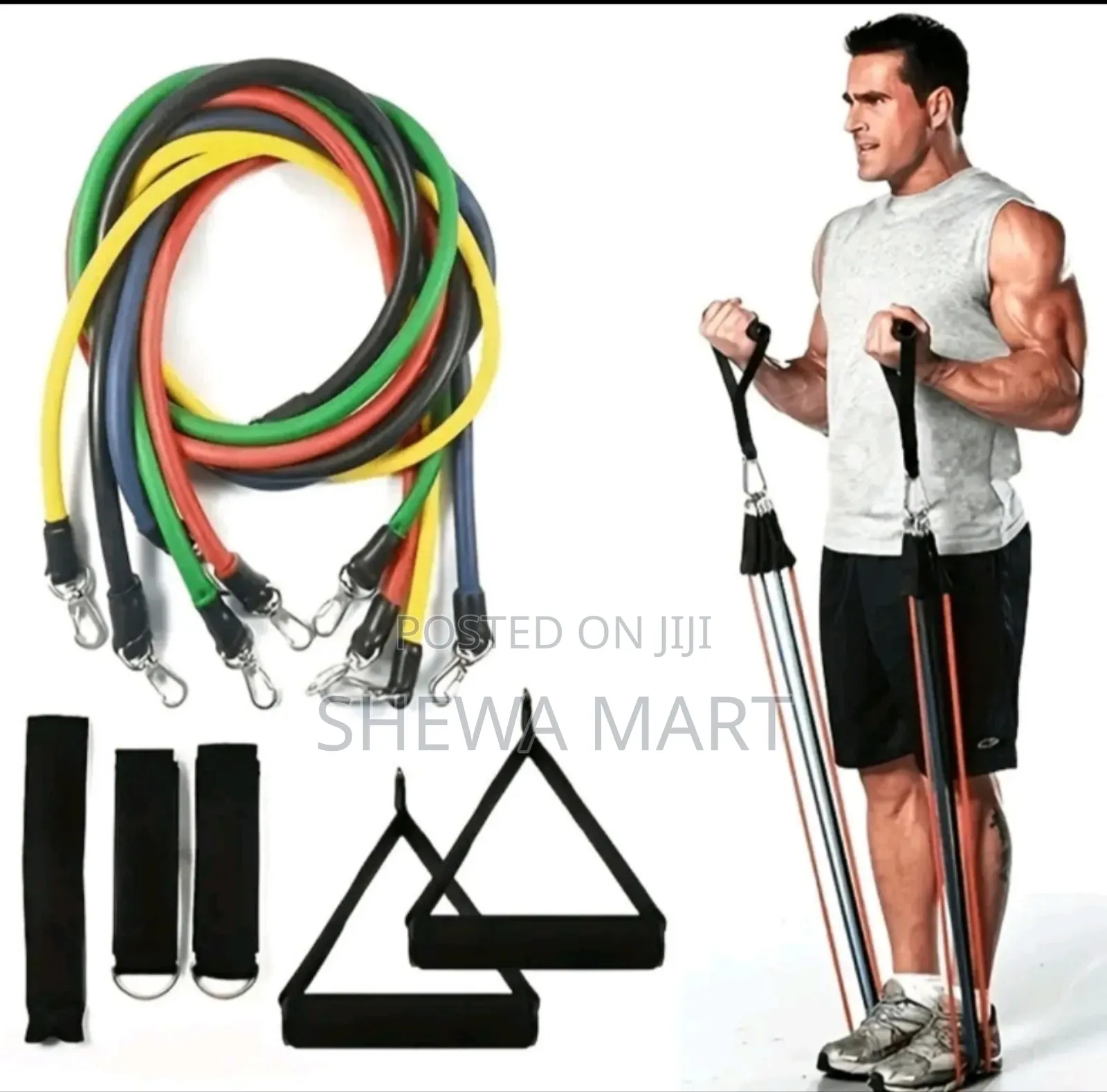 Resistance Band Set for Strength Training, Chest Muscle, Home Fitness