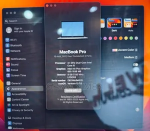 New Laptop Apple MacBook Pro 2017 8GB Apple M1 SSD 256GB