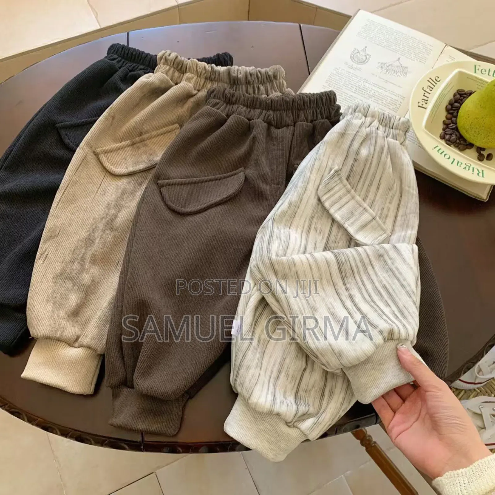 Mk- 0647 Autumn Loose Thick Sweatpants Size: 1-9 Years