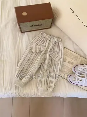 Mk- 0647 Autumn Loose Thick Sweatpants Size: 1-9 Years