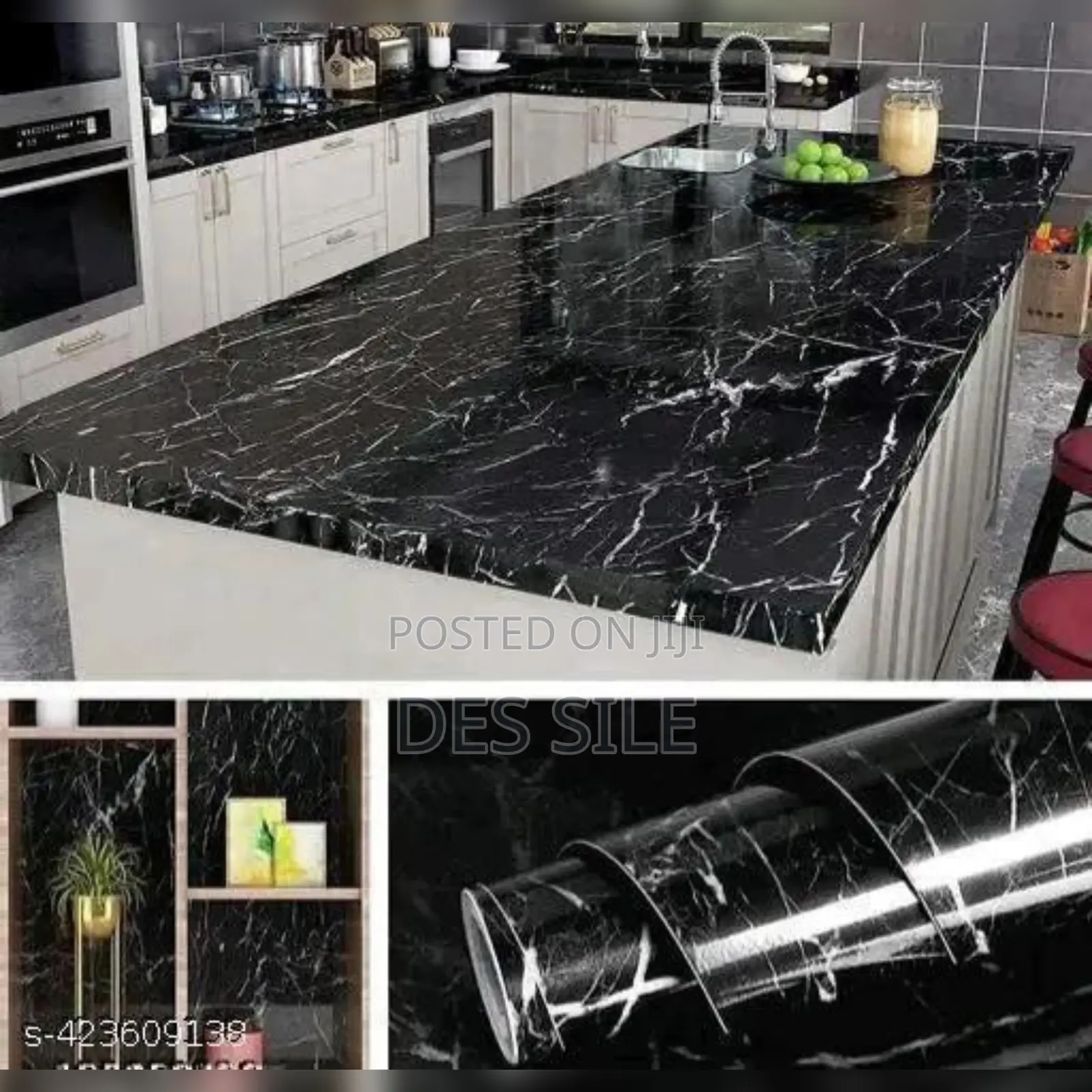 Marble Pattern Water Proof Wall Sticker/ ውሀ የማያስገባ የተለጣፊ የግድግዳ ስቲከር