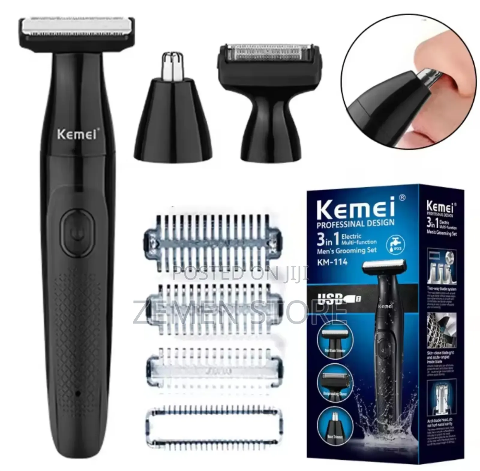 Multifunctional Kemei Rechargeable Trimmer