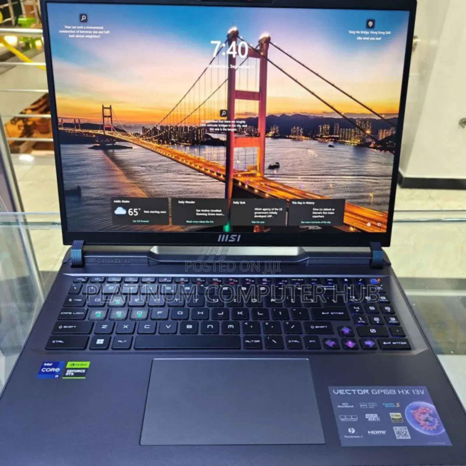 New Laptop MSI Vector GP68 HX 13V 16GB Intel Core I9 SSD 1T