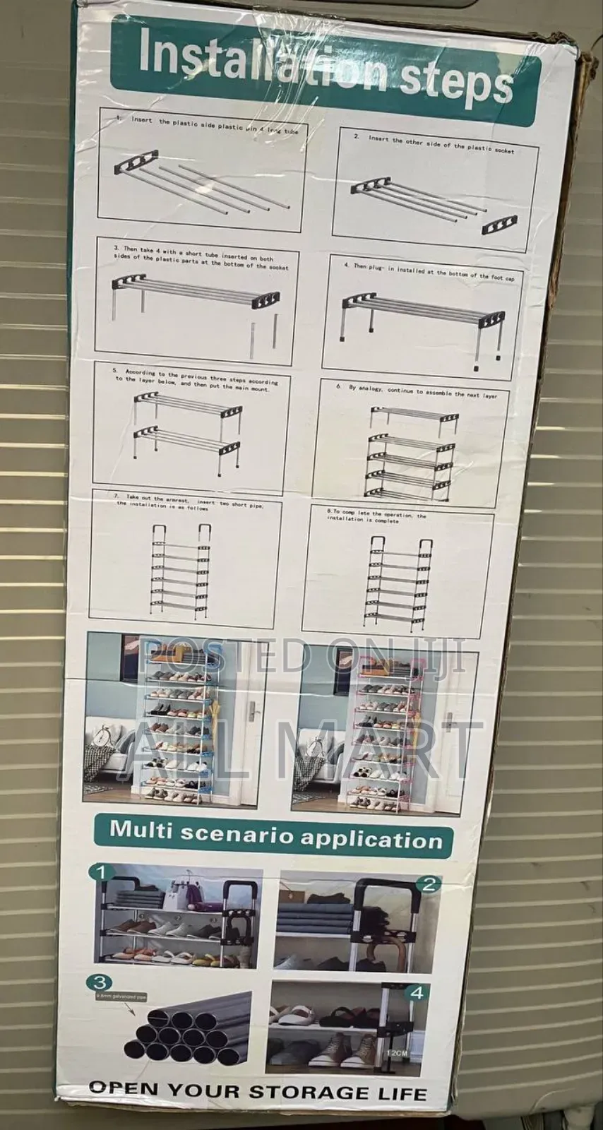 የጫማ መደርደሪያ 18 ጥንድ ጫማ የሚይዝ 6 ደረጃ