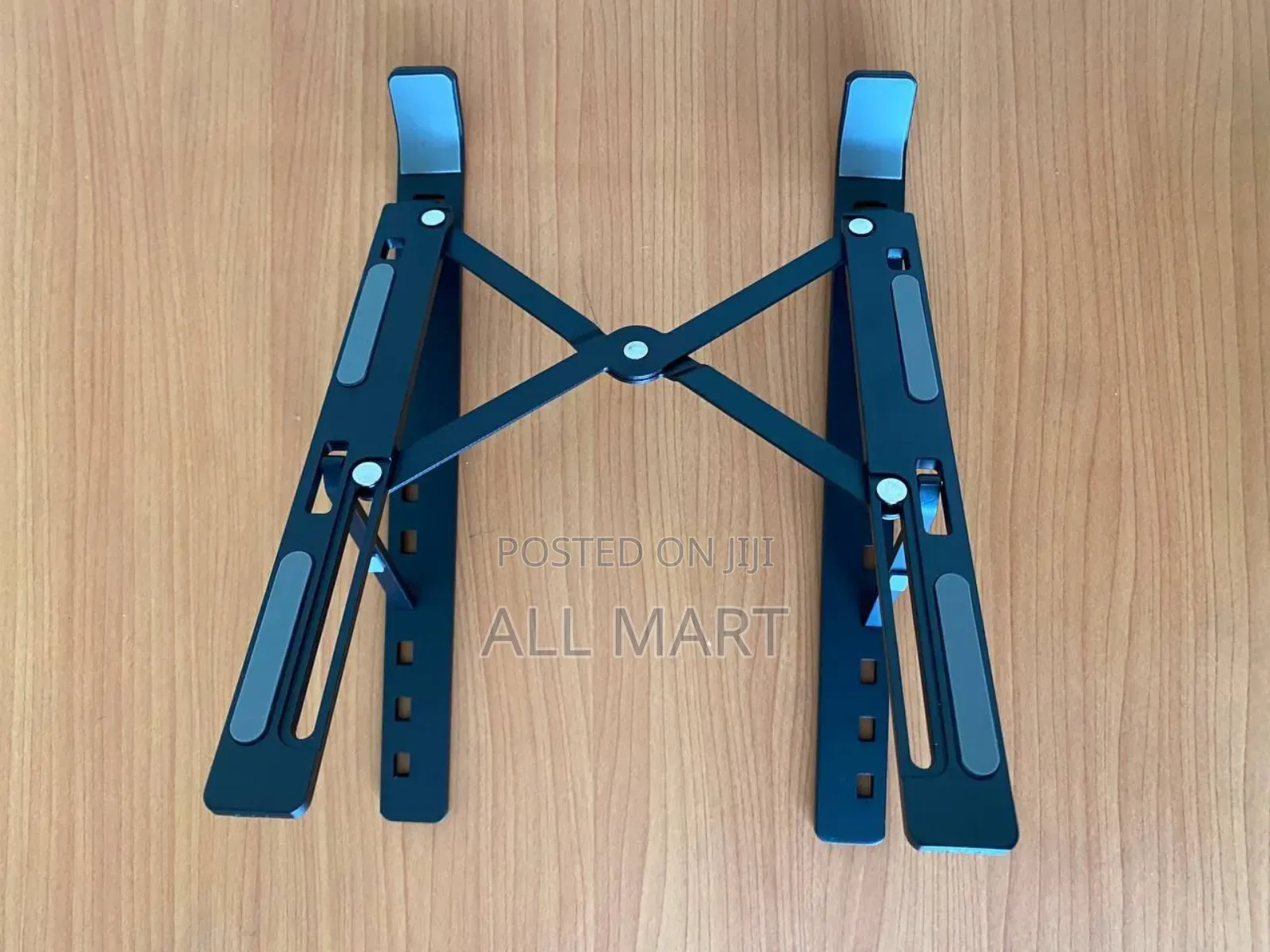 6 Level Black Foldable Stainless Steel Laptop Stand