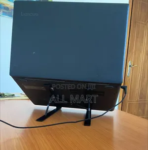 6 Level Black Foldable Stainless Steel Laptop Stand